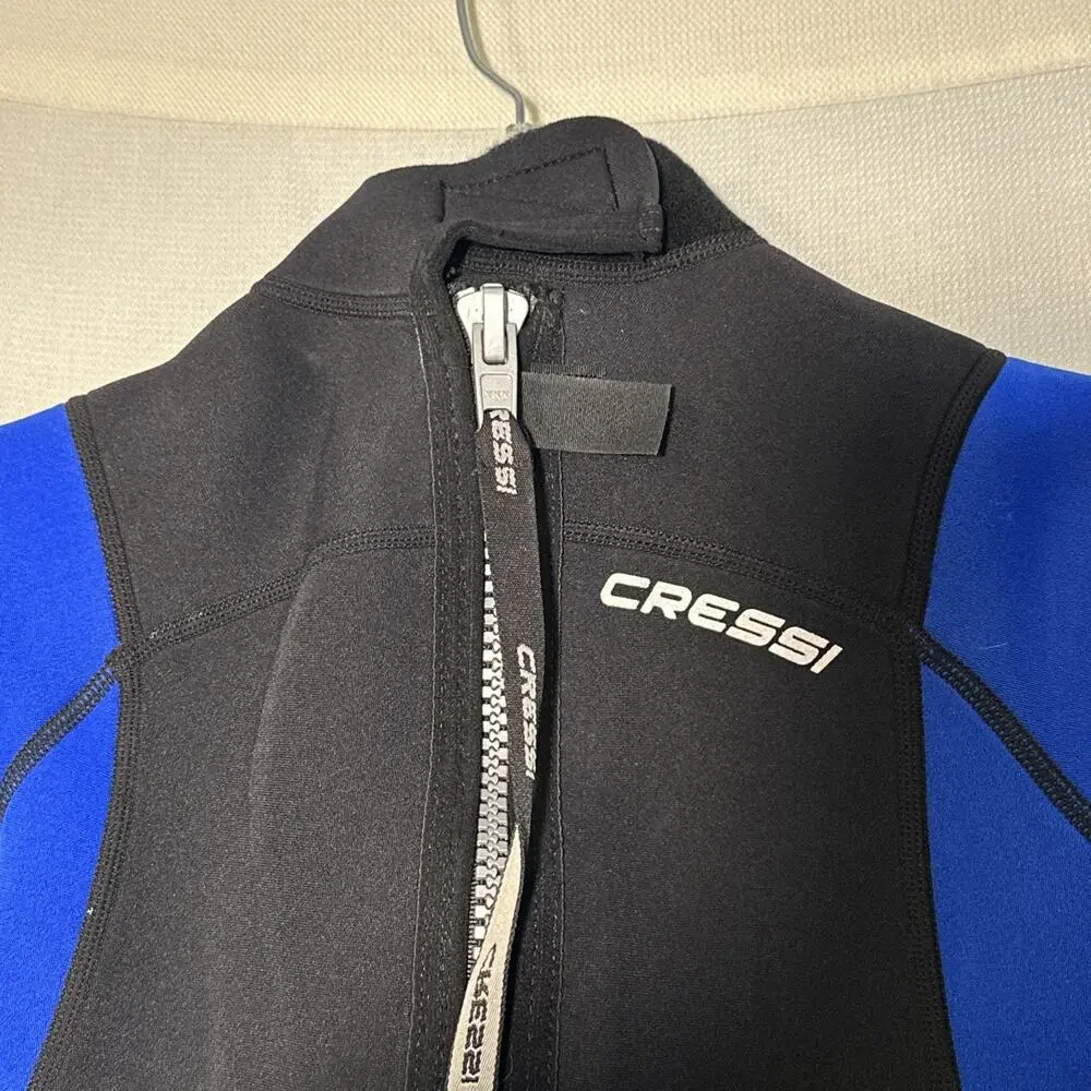 Cressi Med X 2.5 mm shorty wetsuit in black and blue One-piece Sz Med 10-11 Yrs